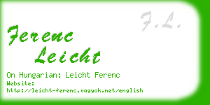 ferenc leicht business card